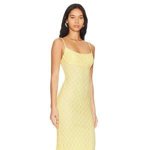 Bardot Adoni Mesh Maxi Dress in Canary Yellow